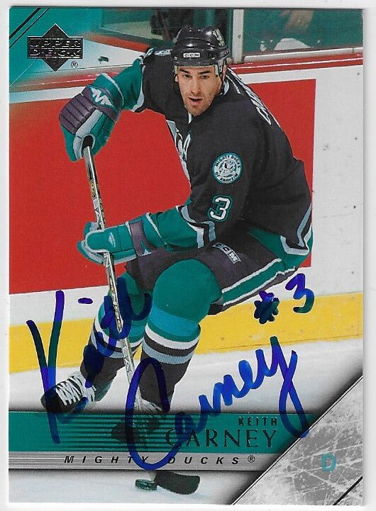 Keith Carney Signed 2005-06 Upper Deck Hockey Card - Anaheim Mighty Ducks