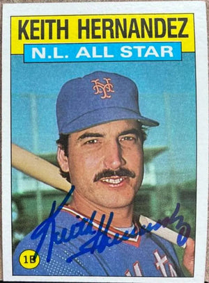 Keith Hernandez Signed 1986 Topps Baseball Card - New York Mets #701