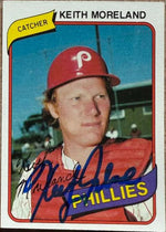 Keith Moreland Signed 1980 Topps Burger King Baseball Card - Philadelphia Phillies #3