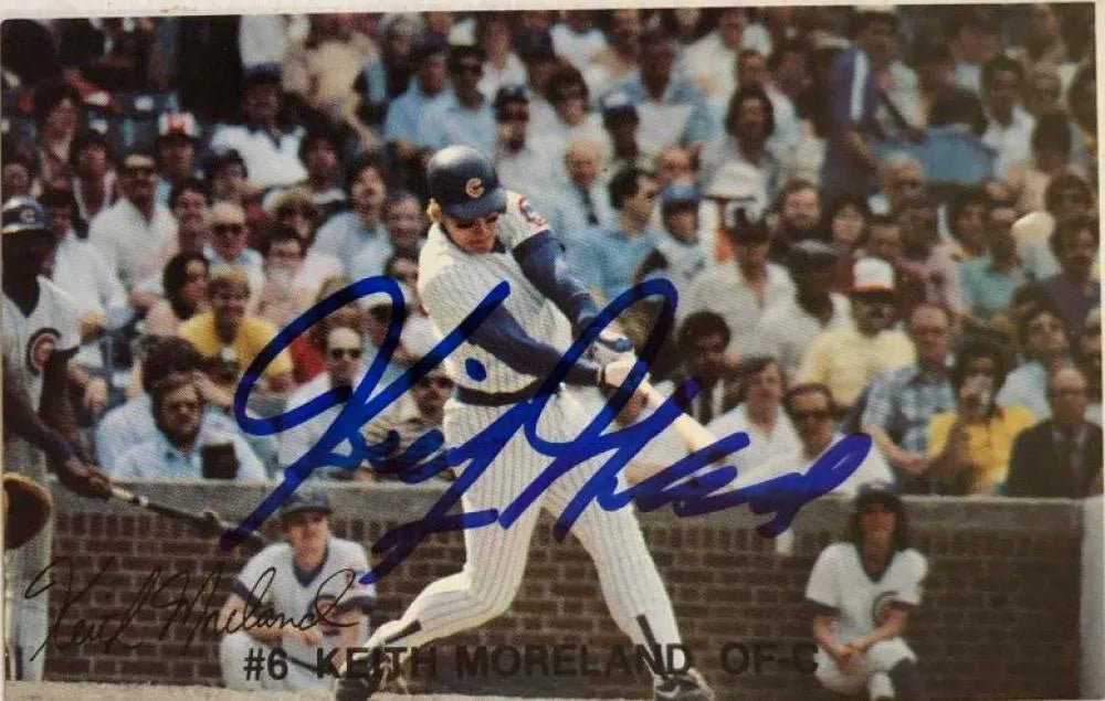 Keith Moreland Signed 1982 Red Lobster Baseball Card - Chicago Cubs #6