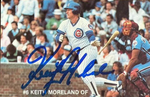 Keith Moreland Signed 1984 7-Up Baseball Card - Chicago Cubs #6