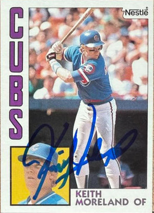 Keith Moreland Signed 1984 Topps Nestle Baseball Card - Chicago Cubs #23