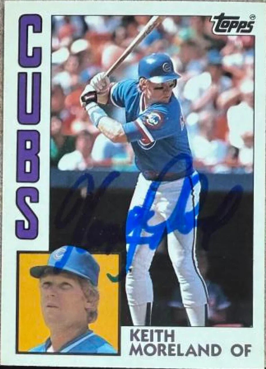 Keith Moreland Signed 1984 Topps Tiffany Baseball Card - Chicago Cubs