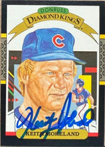 Keith Moreland Signed 1987 Donruss Baseball Card - Chicago Cubs #24 Diamond Kings