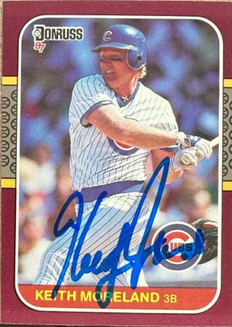 Keith Moreland Signed 1987 Donruss Opening Day Baseball Card - Chicago Cubs #71