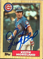 Keith Moreland Signed 1987 Topps Tiffany Baseball Card - Chicago Cubs #177