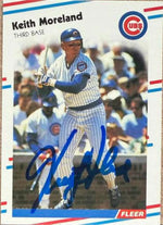 Keith Moreland Signed 1988 Fleer Baseball Card - Chicago Cubs #425