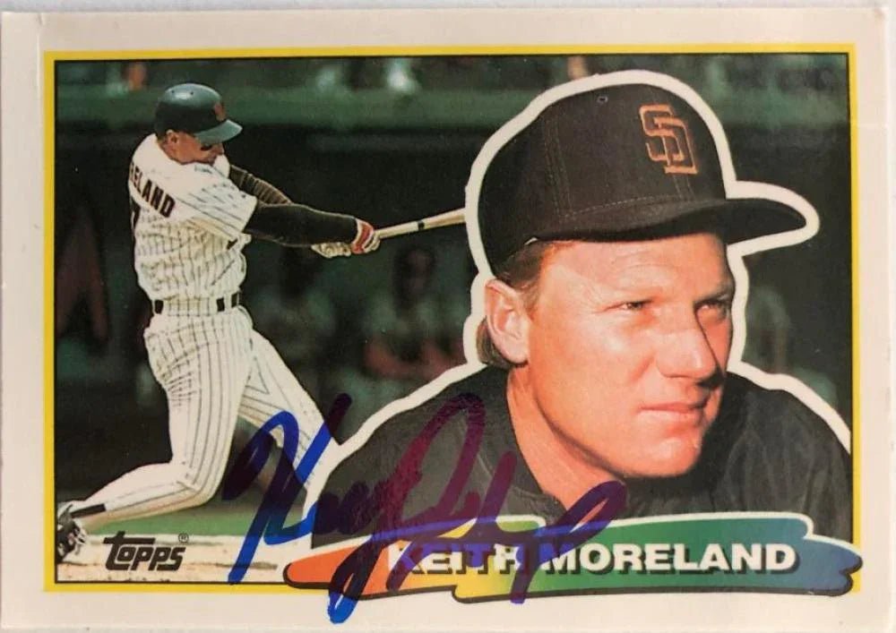 Keith Moreland Signed 1988 Topps Big Baseball Card - San DIego Padres #207