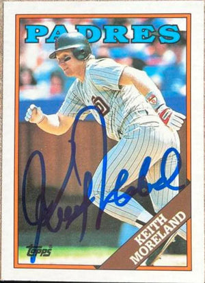 Keith Moreland Signed 1988 Topps Traded Baseball Card - San Diego Padres #72T