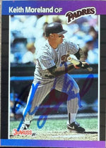 Keith Moreland Signed 1989 Donruss Baseball Card - San Diego Padres