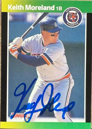 Keith Moreland Signed 1989 Donruss Baseball's Best Card - Detroit Tigers #203