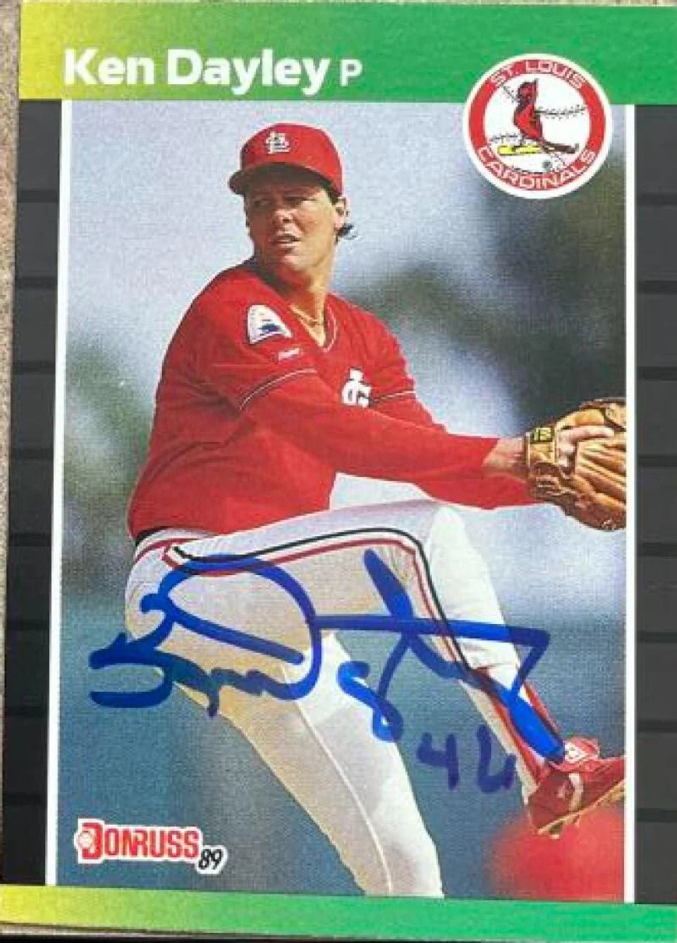 Ken Dayley Signed 1989 Donruss Baseball Card - St Louis Cardinals