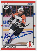 Ken Linseman Signed 1990-91 Score Hockey Card - Philadelphia Flyers