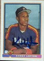 Kenny Lofton Autographed 1991 Bowman Baseball Card - Houston Astros #565 RC