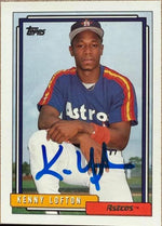 Kenny Lofton Autographed 1992 Topps Baseball Card - Houston Astros #69