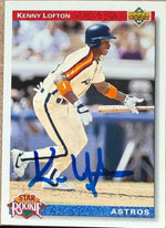 Kenny Lofton Autographed 1992 Upper Deck Baseball Card - Houston Astros #25