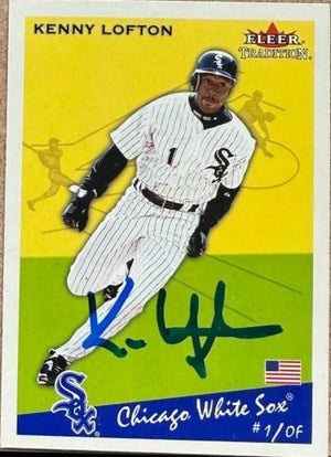 Kenny Lofton Autographed 2002 Fleer Tradition Update Baseball Card - Chicago White Sox