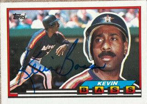 Kevin Bass Signed 1989 Topps Big Baseball Card - Houston Astros - PastPros