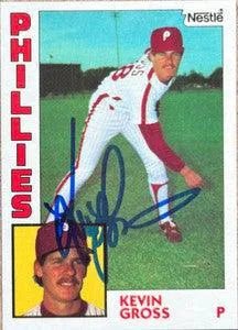 Kevin Gross Signed 1984 Nestle Baseball Card - Philadelphia Phillies
