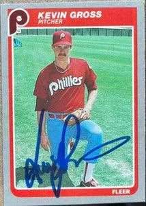 Kevin Gross Signed 1985 Fleer Baseball Card - Philadelphia Phillies