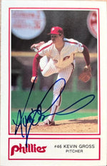 Kevin Gross Signed 1985 Philadelphia Police Baseball Card - Philadelphia Phillies
