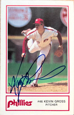 Kevin Gross Signed 1985 Philadelphia Police Baseball Card - Philadelphia Phillies - PastPros
