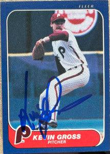 Kevin Gross Signed 1986 Fleer Baseball Card - Philadelphia Phillies - PastPros