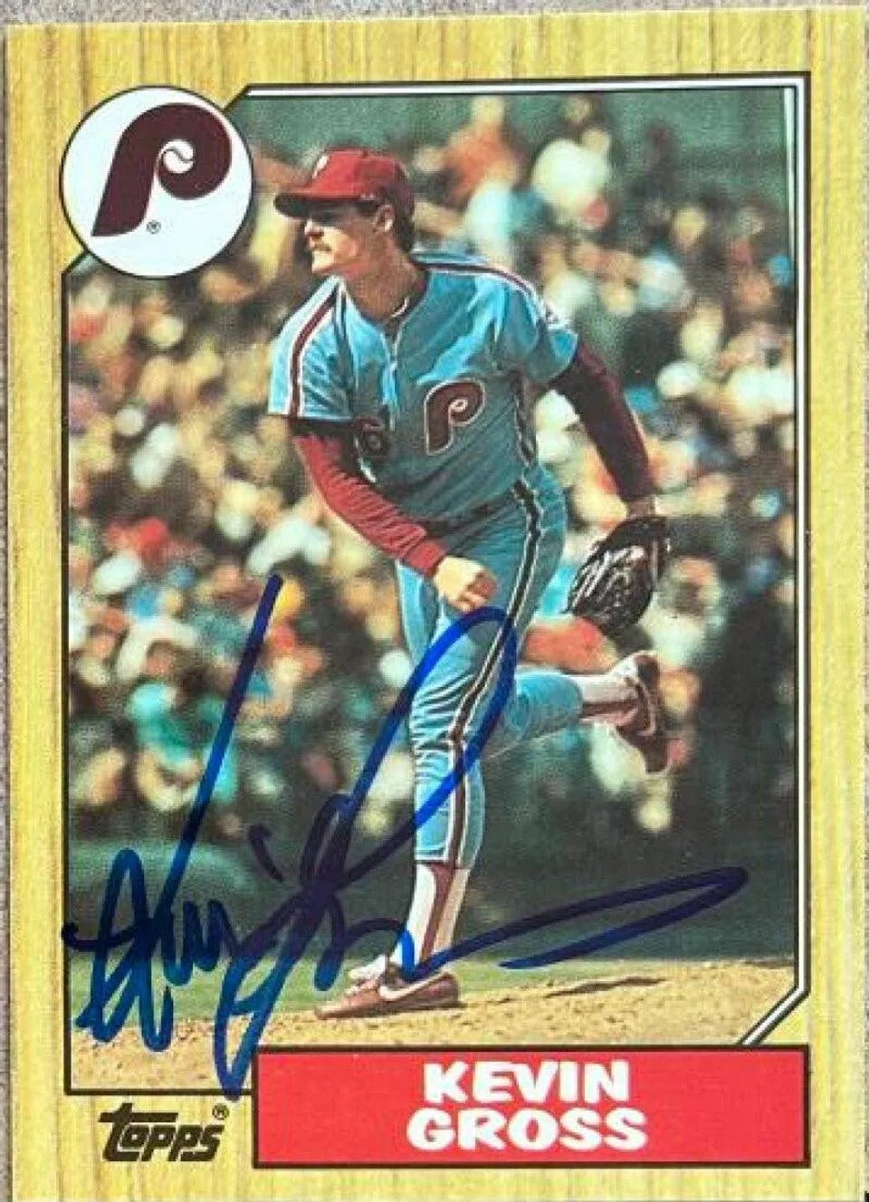 Kevin Gross Signed 1987 Topps Tiffany Baseball Card - Philadelphia Phillies