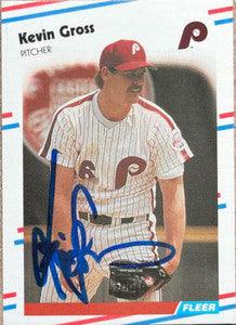Kevin Gross Signed 1988 Fleer Baseball Card - Philadelphia Phillies - PastPros