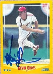 Kevin Gross Signed 1988 Score Baseball Card - Philadelphia Phillies