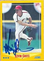 Kevin Gross Signed 1988 Score Baseball Card - Philadelphia Phillies