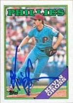 Kevin Gross Signed 1988 Topps Baseball Card - Philadelphia Phillies