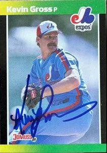 Kevin Gross Signed 1989 Donruss Baseball's Best Baseball Card - Montreal Expos