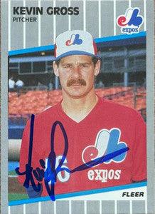 Kevin Gross Signed 1989 Fleer Baseball Card - Montreal Expos - PastPros