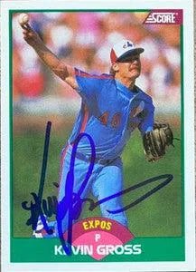 Kevin Gross Signed 1989 Score Rookie/Traded Baseball Card - Montreal Expos