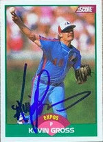 Kevin Gross Signed 1989 Score Rookie/Traded Baseball Card - Montreal Expos
