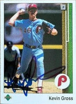 Kevin Gross Signed 1989 Upper Deck Baseball Card - Philadelphia Phillies