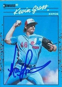 Kevin Gross Signed 1990 Donruss Baseball's Best Baseball Card - Montreal Expos