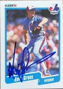 Kevin Gross Signed 1990 Fleer Baseball Card - Montreal Expos
