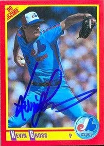Kevin Gross Signed 1990 Score Baseball Card - Montreal Expos