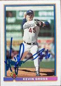 Kevin Gross Signed 1991 Bowman Baseball Card - Los Angeles Dodgers