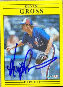 Kevin Gross Signed 1991 Fleer Baseball Card - Montreal Expos - PastPros