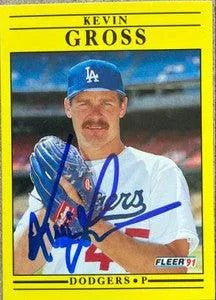 Kevin Gross Signed 1991 Fleer Update Baseball Card - Los Angeles Dodgers