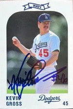 Kevin Gross Signed 1991 LA Police Baseball Card - Los Angeles Dodgers