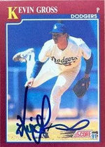 Kevin Gross Signed 1991 Score Rookie & Traded Baseball Card - Los Angeles Dodgers