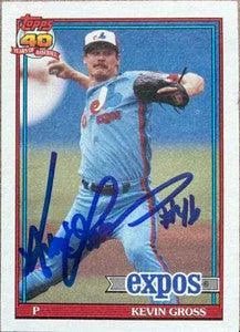 Kevin Gross Signed 1991 Topps Baseball Card - Montreal Expos