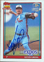 Kevin Gross Signed 1991 Topps Desert Shield Baseball Card - Montreal Expos - PastPros