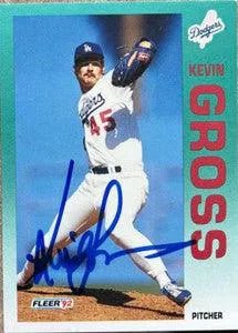 Kevin Gross Signed 1992 Fleer Baseball Card - Los Angeles Dodgers