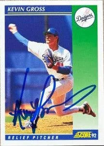 Kevin Gross Signed 1992 Score Baseball Card - Los Angeles Dodgers