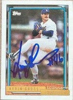 Kevin Gross Signed 1992 Topps Gold Winner Baseball Card - Los Angeles Dodgers